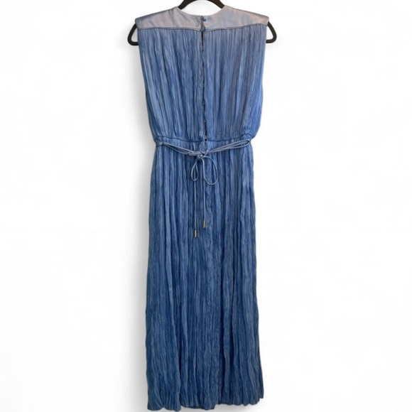NWT Aje Midi Dress Pleated Blue 4 - Picture 5 of 12
